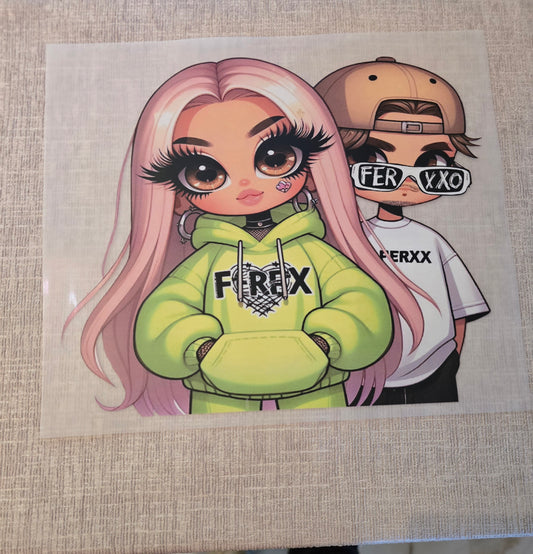 E6 Pink girl Dtf