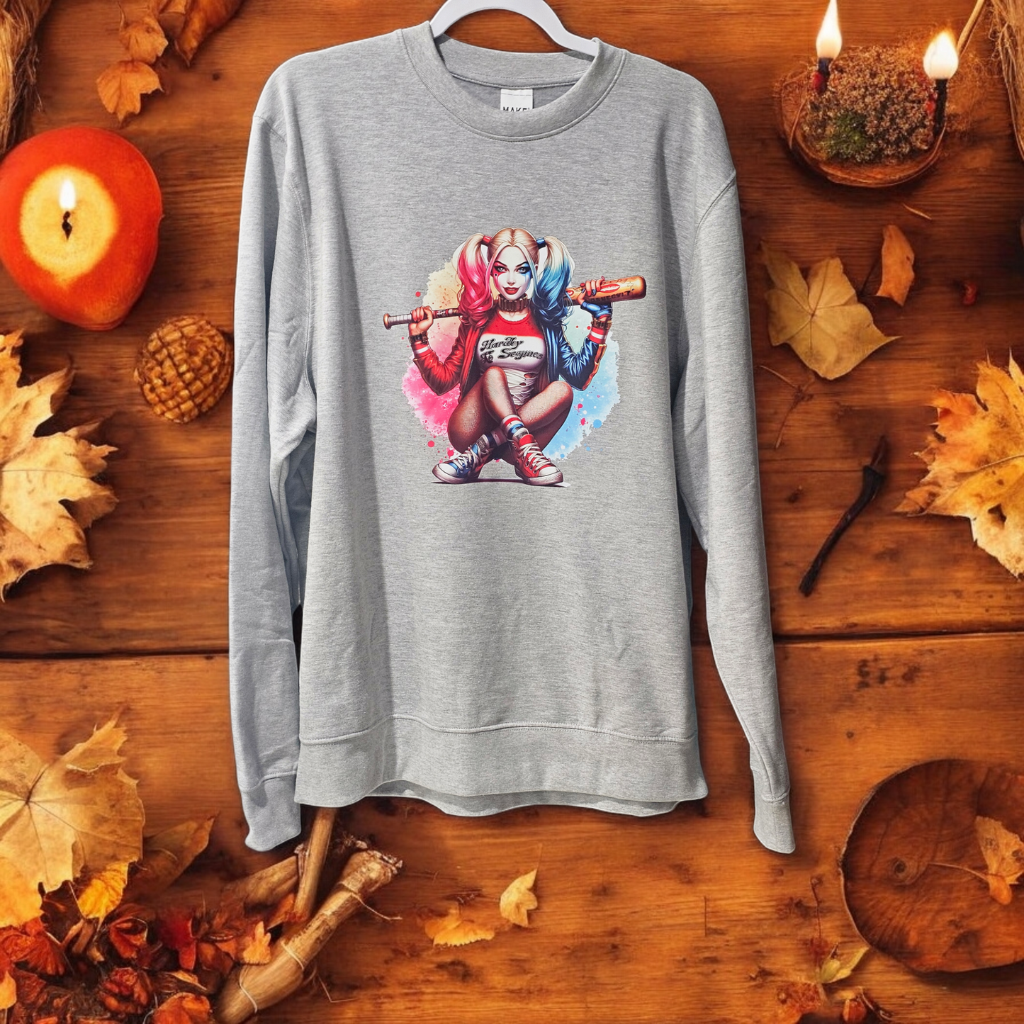 Suéter HD6 Harly Quinn para mujer - Estilo pulóver - Sudadera con capucha para mujer Sudaderas con capucha para mujer Manga larga Cómoda Cuello redondo Casual