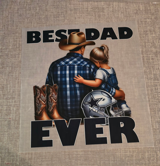 FB7 Best Dad Ever Cowboy DTF